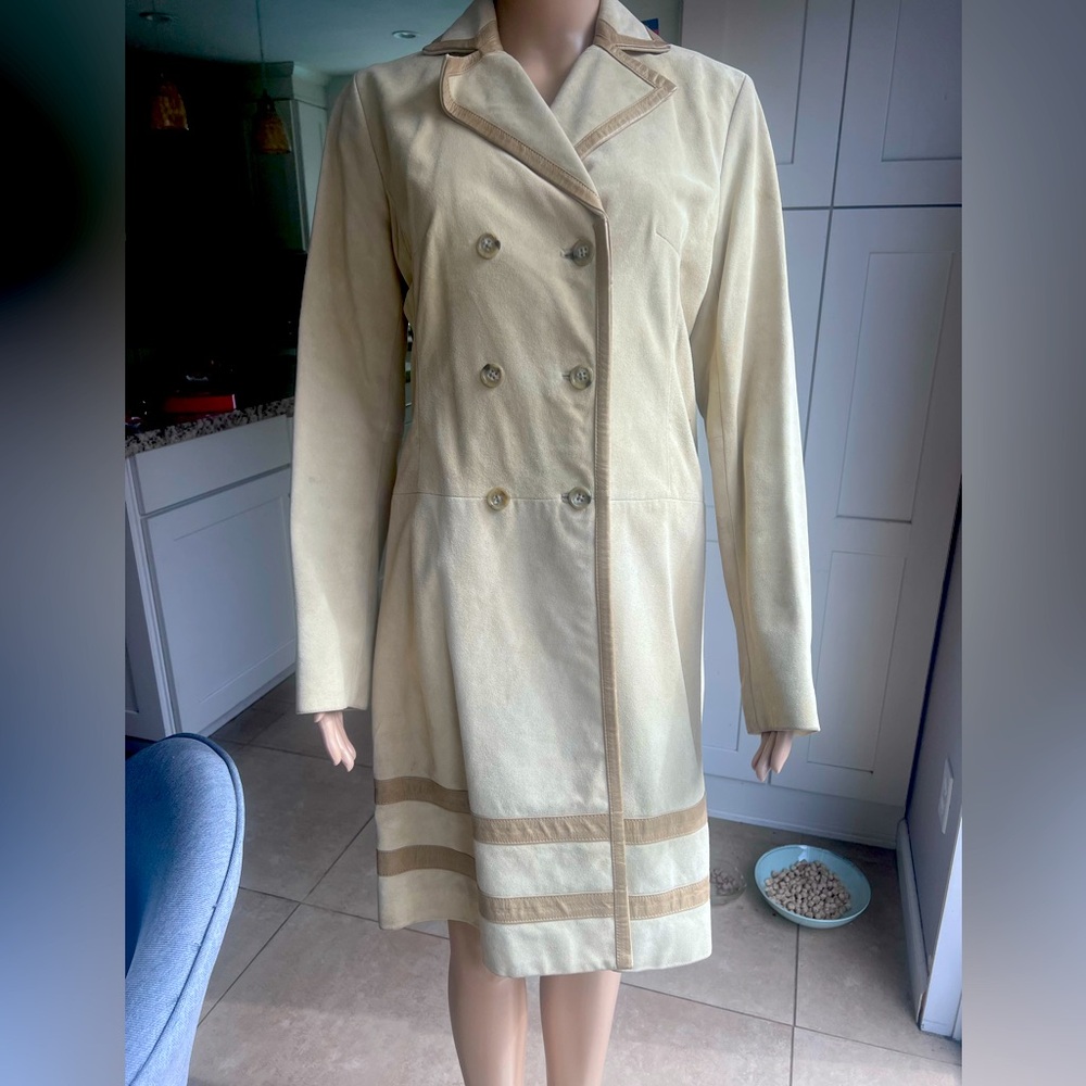 Banana Republic Suede Trench Coat